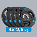 Rebel Active kummiga kaetud malmist olümpia raskuskomplekt 4x2,5 kg, ava 51 mm