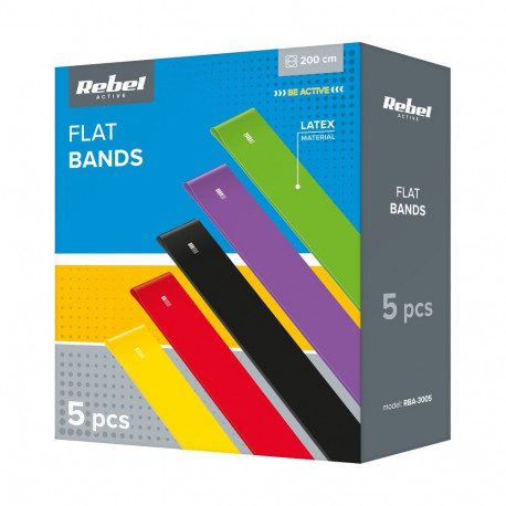 REBEL ACTIVE treeningkummipaelade komplekt LTs-1 lateksist lame 2m 2,5-20kg 5 kummapaela
