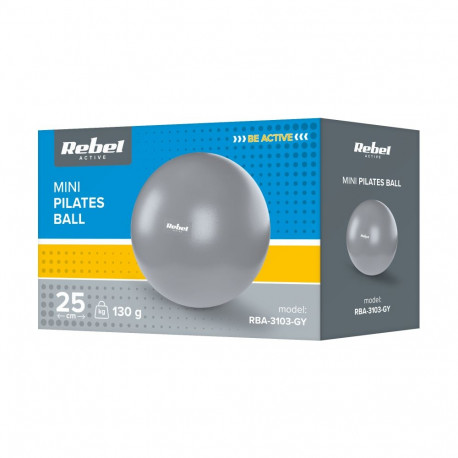 Mini pilatese taastusravi võimlemispall 25cm, hall, REBEL ACTIVE