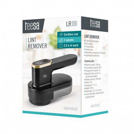 Juhtmevaba riidepuhastaja LR40, LED, 3 kiirust, 6 tera