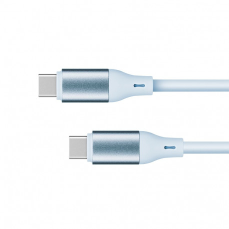 Kabel USB-C – USB-C 100 W 1 m silikoonist sinine Kruger&Matz Basic