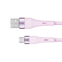USB - microUSB kaabel 1 m silikoon roosa Kruger&Matz Basic