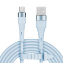 USB - microUSB kaabel 1 m silikoon sinine Kruger&Matz Basic