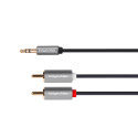 3,5 mm stereojack kaabel - 2 RCA 3m Kruger&Matz Basic