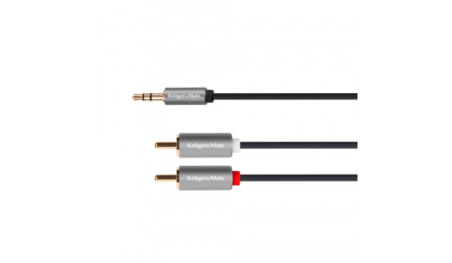 Kabel jack 3.5 wtyk stereo - 2RCA 3m Kruger&Matz Basic