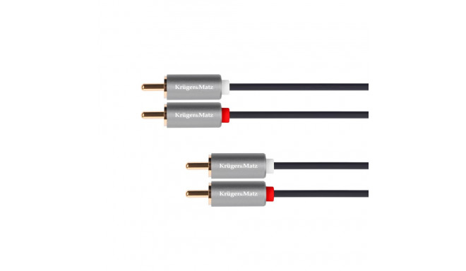 Kruger&Matz kaabel 2RCA-2RCA 1m Basic