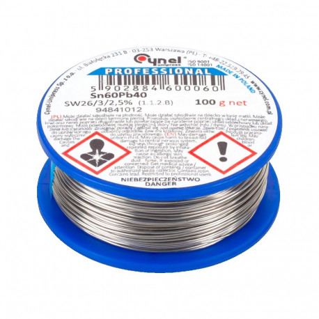 Cyna 3mm/100g Sn60Pb40 CYNEL
