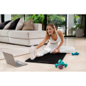 Joogamatt treeninguteks jooga, pilates, fitness, 183x61cm, paksus 6mm, materjal TPE, must, REBEL ACT