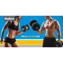 Rebel Active kummiga kaetud malmist olümpia raskuskomplekt 4x1,25 kg, ava 51 mm