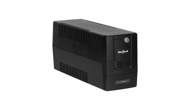 Arvuti avariitoiteallikas UPS REBEL mudel Nanopower 650 (offline, 650VA / 360W, 230 V, 50Hz)