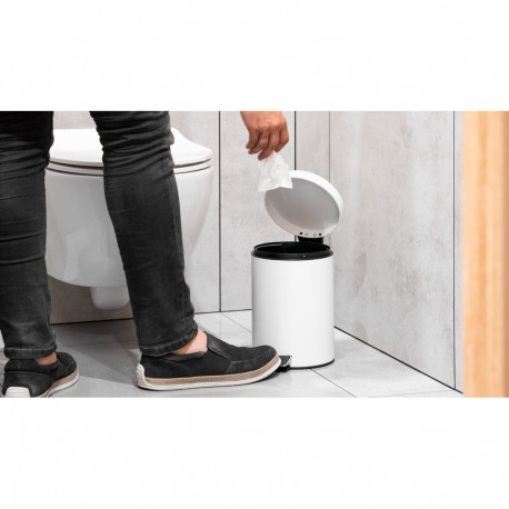 Vannitoa prügikast 3 l (valge)