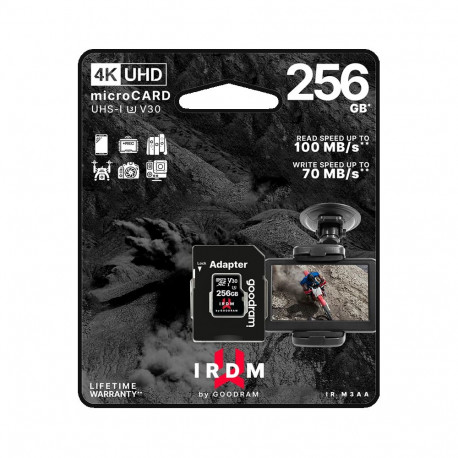Goodram microSD-mälukaart 256 GB UHS-I U3 adapteriga