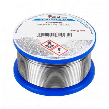 Cyna 0,25mm/250g Sn60Pb40 CYNEL
