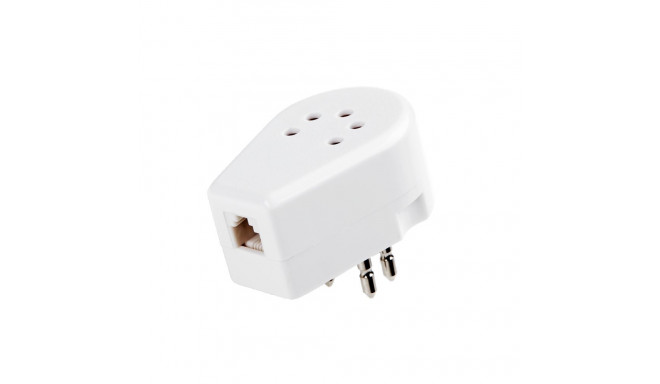 Adapter Belgia telefonipistiku jaoks - valge (10 tk.)