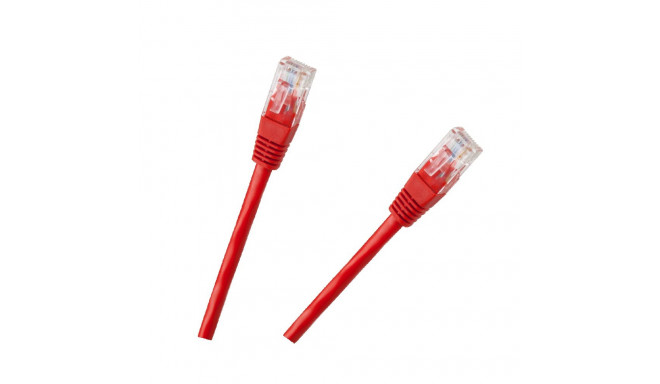 Patchcord kabel UTP 8c wtyk-wtyk 1.0m CCA czerwony