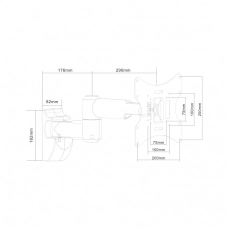 Seinakinnitus 13-42-tolline must LCD-UCH0043