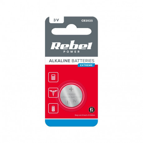 Bateria REBEL EXTREME CR2025 1szt/blist.