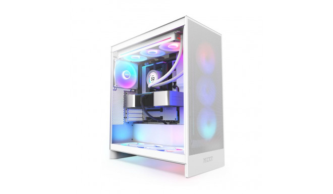 Computer Case - NZXT H7 FLOW RGB MIDI TOWER Cooling, USB 3.2, White
