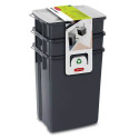 Waste Bin Set - BIO Curver 6L, Grey/Black