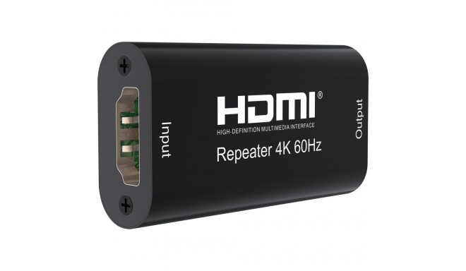 AV Repeater - Techly HDMI 2.0 4K UHD 3D Black Techly HDMI 2.0 4K UHD 3D Repeater 40m