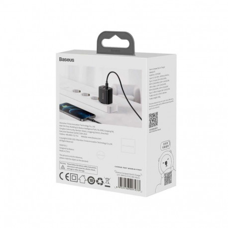 Mobile Device Charger - Baseus CCXJ-B01 Universal Fast Charging 20W AC Indoor Black