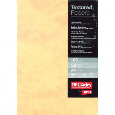 Disainpaber A4 165g, kuldne marmor, 50 lehte, Apli