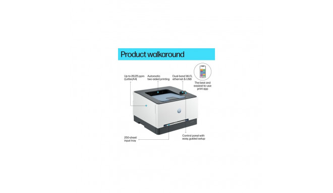 HP Color Laserjet Pro 3202dw Printer Laser Colour A4 25 ppm USB Wi-Fi Ethernet LAN