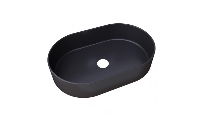 WASHBASIN TRAPANI 600X380X125 MATT BLACK