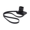 Artisan & Artist I ACAM-288 I Leather Strap with Longer Length (w/Ring-type/Eyelets) Black