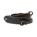 Artisan & Artist I ACAM-284 I Three-length Adjust. Italian Leather Strap (w/Ring/Eyelets) Black