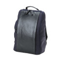 Artisan & Artist I RR4-06C I Leather Panel Backpack, Navy