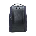 Artisan & Artist I RR4-06C I Leather Panel Backpack, Navy