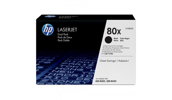 "HP original Toner cartridge CF280XD black high capacity 2 x 6.900 pages 2-pack"