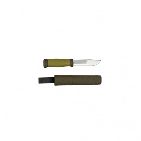 Morakniv Mora 2000 fixed blade knife – 109 mm stainless steel blade, slip-resistant TPE rubber handl