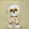 NIMMY crossbody GLASSES COOL DOG khaki