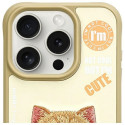 NIMMY case COOL&CUTE 2.0 Cat for IPHONE 15 Pro Max khaki