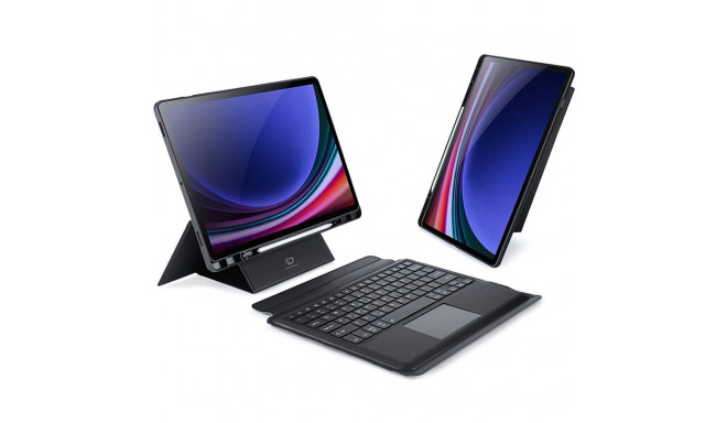 DUX DUCIS case DK foldable with Wireless Keyboard for SAMSUNG Tab S10 Plus/S9 Plus/S9 FE Plus black