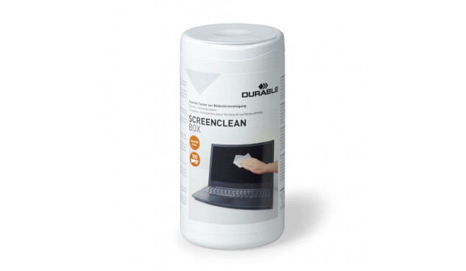Durable SCREENCLEAN BOX 100 ekraani puhastuslapid 573602
