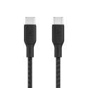 Belkin punutud USB-C/USB-C kaabel 100W 3m must CAB014bt3MBK