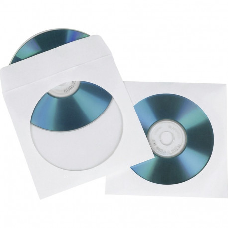 1x100 Hama CD/DVD paberümbrised valge SK 51174