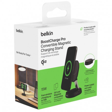 Belkin BOOST Charge Pro Qi2 15W magnetiline laadija must WIA008vfBK
