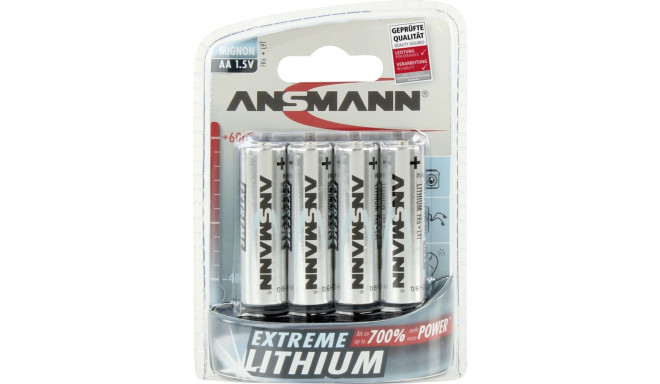 1x4 Ansmann Extreme lithium Mignon AA LR 6