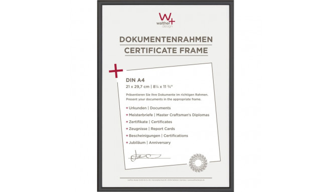 Walther New Lifestyle 21x29,7 must vaigu DIN A4 KV130B