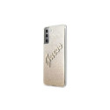 Guess GUHCS21MPCUGLSGO S21+ G996 złoty/gold hardcase Glitter Gradient Script