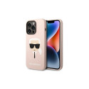 Karl Lagerfeld KLHCP14XSLKHLP iPhone 14 Pro Max 6.7 "hardcase pink / pink Silicone Karl`s Head