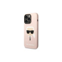 Karl Lagerfeld KLHCP14XSLKHLP iPhone 14 Pro Max 6.7 "hardcase pink / pink Silicone Karl`s Head