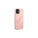 Guess GUHCP12SLSVSPI iPhone 12 mini 5.4" pink/pink hardcase Script Vintage