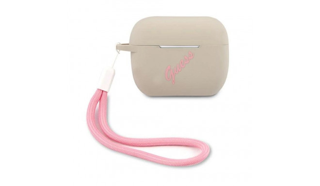 Guess GUACAPLSVSGP AirPods Pro cover gray pink/grey pink Silicone Vintage