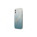 Guess GUHCP12SPCUGLSBL iPhone 12 mini 5.4" blue/blue hardcase Glitter Gradient Script