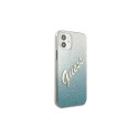 Guess GUHCP12SPCUGLSBL iPhone 12 mini 5.4" blue/blue hardcase Glitter Gradient Script